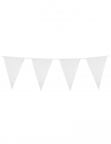 Wimpel-Girlande Party-Deko weiss 10m