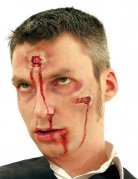 Einschüsse Latexapplikation haut-rot